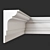 Elegant Gypsum Cornice: 65x135mm 3D model small image 1