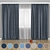8 Color Mesh Curtains: Stunning & Versatile 3D model small image 1