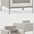 Gray Plaid Oak Armchair | Modern Classic 3D model small image 2