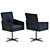 Modern Dialog Armchair in Anthracite 3D model small image 1
