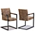 Modern Brown Cantilever Chair 3D model small image 1