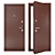 Sturdy Steel Entrance Doors - Groff T1-210 3D model small image 1