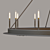 Sleek Iron Ring Chandelier 3D model small image 2