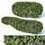 Customizable Cotoneaster Hedge - Height 115cm 3D model small image 1