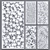 Elegant Decorative Partition - 5 Panels 3D model small image 1