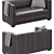 Napoleon Two-seater Sofa 3D model small image 2