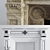 Elegant Bronze Marble Fireplace 3D model small image 3