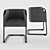 Minimalist Metal Desk Chair 3D model small image 2