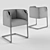 Minimalist Metal Desk Chair 3D model small image 3