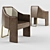 Luxury Leather Ketch Chair 3D model small image 1