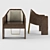 Luxury Leather Ketch Chair 3D model small image 2