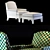 Elegant Hickory Boyd Chair & Ottoman 3D model small image 3