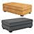 Hayden Leather Coffee Ottoman: Elegant & Functional 3D model small image 1