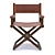 Ralph Lauren Holbrook Leather Director's Chair 3D model small image 2