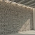Vintage Grey Brick Wall 3D model small image 2