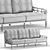 Aprilpromburo Legardo 3-Seat Sofa: Minimalist Elegance for Ultimate Comfort 3D model small image 3