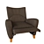 Scandi Recliner Chair: Stylish Comfort 3D model small image 3