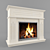 Classic Minimalist Fireplace 3D model small image 2