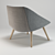 Vintage-Inspired Gray Armchair 3D model small image 2