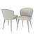 Elegant Aston Dining Chair 3D model small image 3