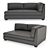  Hayden Leather Left-arm Sofa - 2014 Version 3D model small image 2