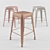 Modern Metallic Leo Barstool 3D model small image 1