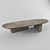 Rustic Stone Dining Table 3D model small image 1