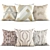 Luxury Velvet Decorative Pillows 3D model small image 1