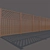 Natural Wood Fence - Sturdy & Stylish 3D model small image 1