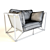 Louvre Lounge Chair: Modernist Design, Comfortable Seat, Stylish Sophistication 3D model small image 2
