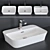 Modern Ceramic Washbasin - IPALYSS 3D model small image 1