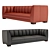 Sleek Paxton Leather Sofa 3D model small image 1