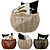 Breezy Bliss:  Pillow Set with Basket 3D model small image 4