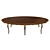 Classic Veneer Table 3000: Elegant and Timeless. 3D model small image 1