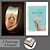 Wall Art Set: No 344 - 2 Paintings, 4 Frame Options 3D model small image 1