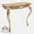 Title: Elegant Beatrice Console: Gold & Silver Finish 3D model small image 1