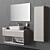 Elegant Lacquered Vanity Unit with Drawers 3D model small image 1