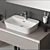 Elegant Lacquered Vanity Unit with Drawers 3D model small image 2