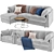 Convertible Sofa Bed: MOON 111 3D model small image 2