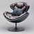 Sleek and Chic Chair 3D model small image 1