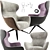 Elegant Joker Armchair: Revolving or Four-Legged Design 3D model small image 1