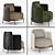 Minotti Tape Armchairs | Contemporary Elegance for Your Space 3D model small image 1