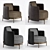 Minotti Tape Armchairs | Contemporary Elegance for Your Space 3D model small image 2