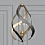 Elegant Trephine Chandelier: Wrought Iron, 4 Lights 3D model small image 1