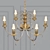 Vintage Boulanger Brass Chandelier 3D model small image 2