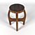 Elegant Wooden Stool Chair 3D model small image 2