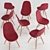 Mid-Century Eiffel Dining Chair 3D model small image 3