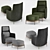 Sleek and Modern Tape Armchairs 3D model small image 2