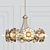 Elegant Ottoline Chandelier by Currey 3D model small image 1