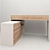 Custom Made Desk with Drawers and Shelf 3D model small image 1